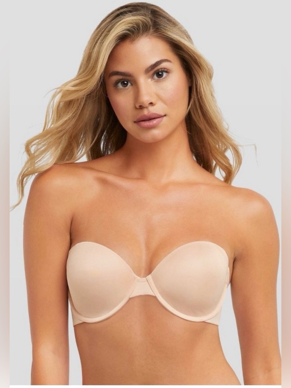 NWT Maidenform Basically Sexy T-Shirt Strapless Bra Nude Convertible 36C